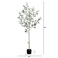Artificial Slim Minimalist Olive Tree