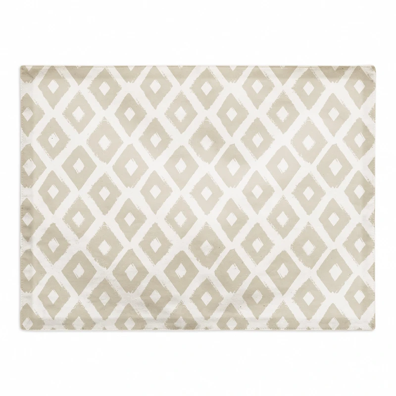 Gray Brush Diamond 18" x 14" Cotton Twill Placemat