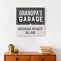 Grandpa's Garage Canvas Wall Art
