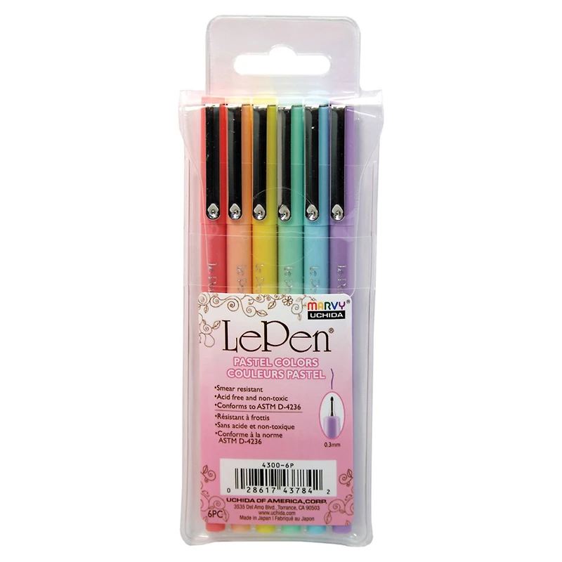 LePen® Pastel Micro-Fine Point Pen, 2 Packs of 6