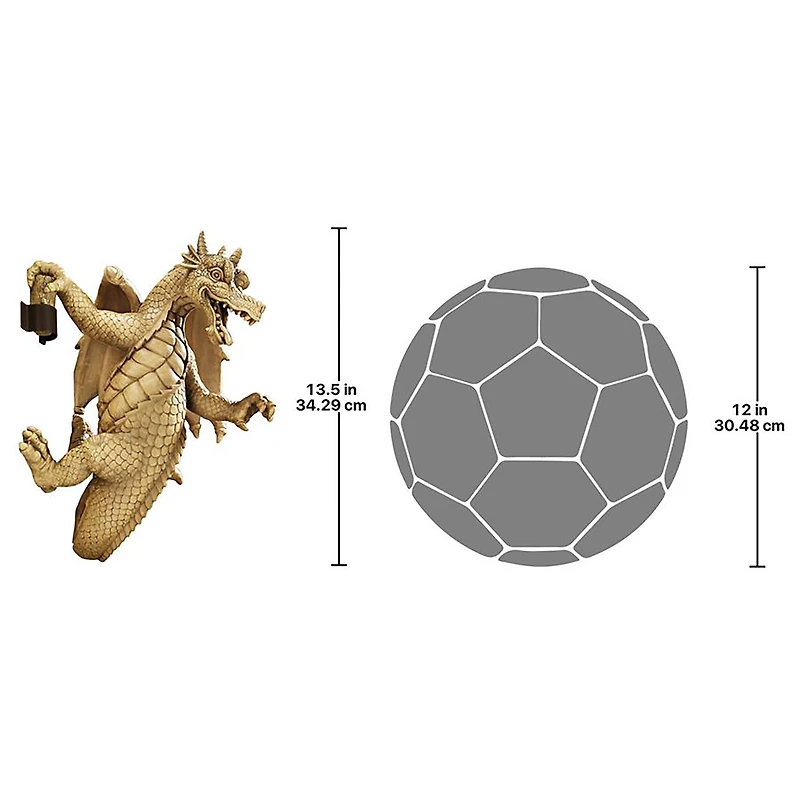 Design Toscano Tan Dread the Dangling Dragon Wall Sculpture