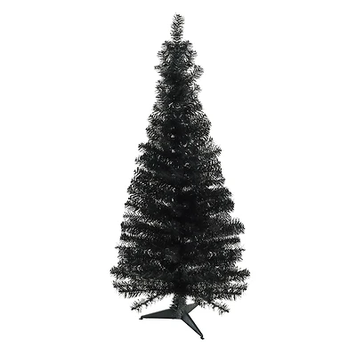 4ft. Black Slim Halloween Tinsel Tree