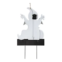 Glitzhome® 32" Lighted Metal Halloween Ghost Yard Stake