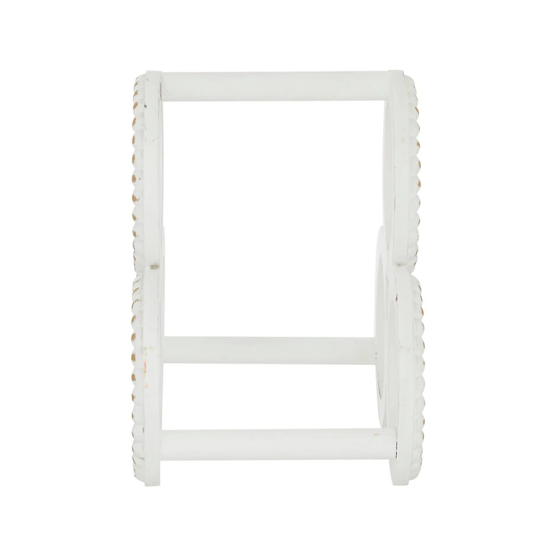 11" White Wood Farmhouse Wine Rack