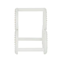 11" White Wood Farmhouse Wine Rack