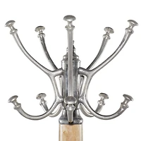 Silver Mango Wood Traditional Coat Rack, 72" x  19" x  19"