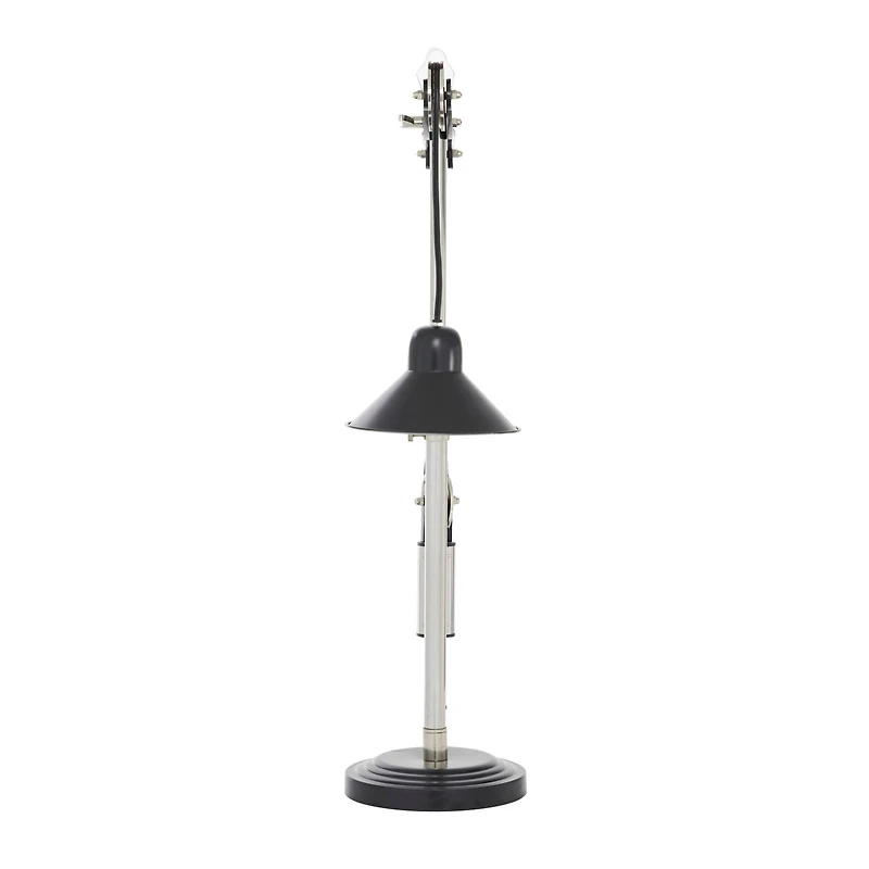 34" Black Metal Industrial Table Lamp
