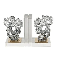 6" Clear Glass Decorative Bookends, 2ct.