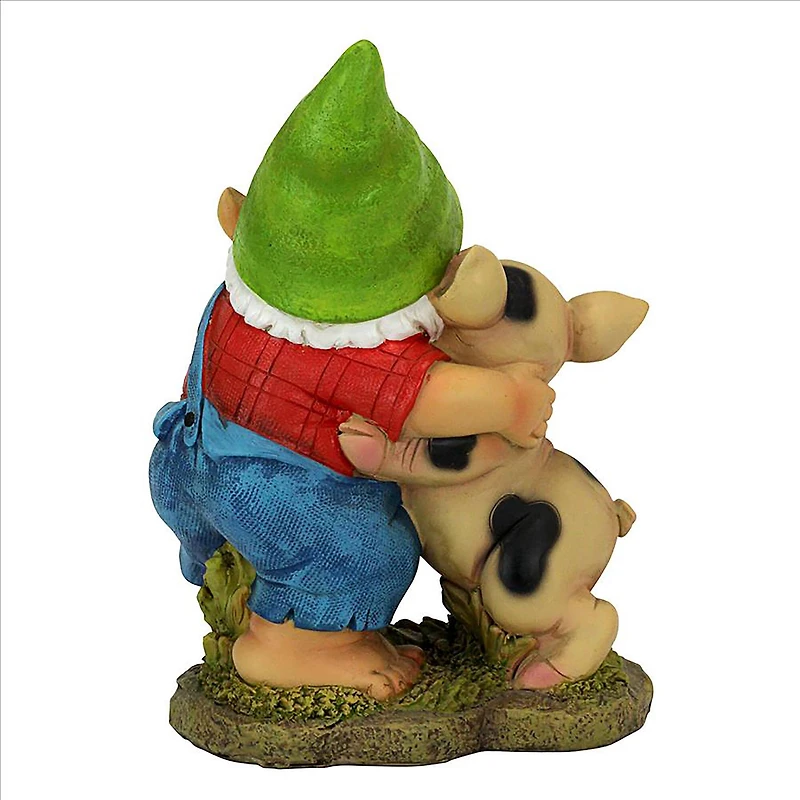 Design Toscano 8.5" Happy as a Pig in Slop Garden Gnome Statue