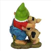 Design Toscano 8.5" Happy as a Pig in Slop Garden Gnome Statue