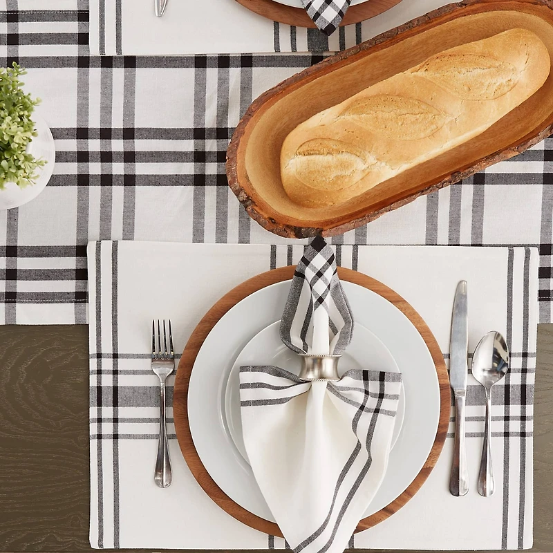 DII® Home Sweet Farmhouse Black Cotton Placemats, 6ct.
