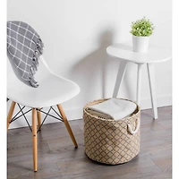 DII® 9" Lattice Round Burlap Bin