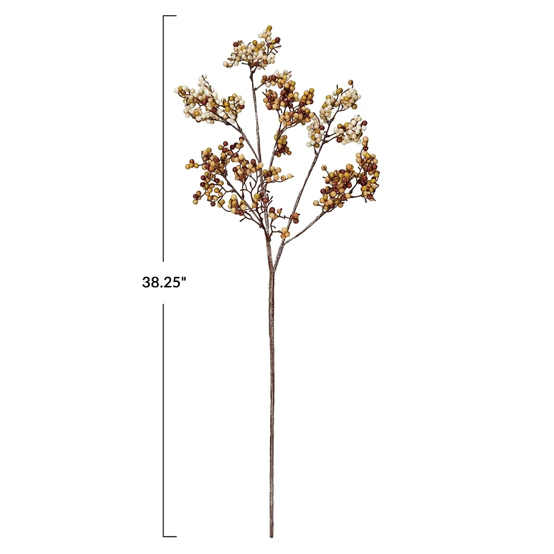 Hello Honey® 38.25" Cream & Tan Faux Berry Stem