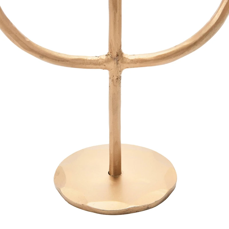 Hello Honey® 21.5" Antique Brass Hand-Forged Metal Candelabra