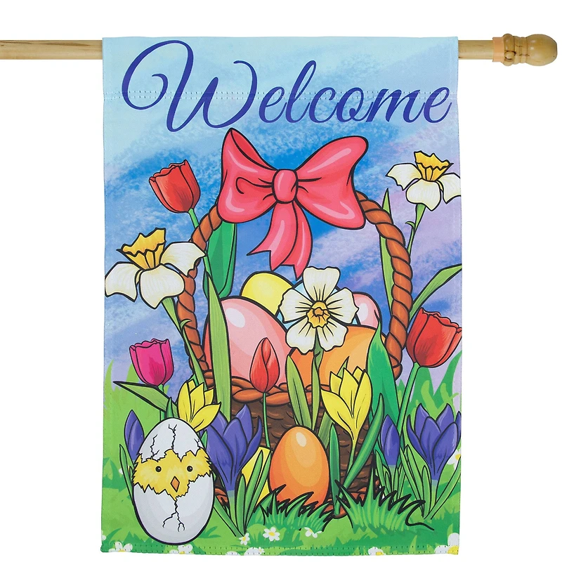 40" x 28" Welcome Easter Basket Outdoor House Flag 28" x 40"
