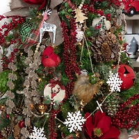 7" Red Metal Jingle Bell Hanging Christmas Decoration