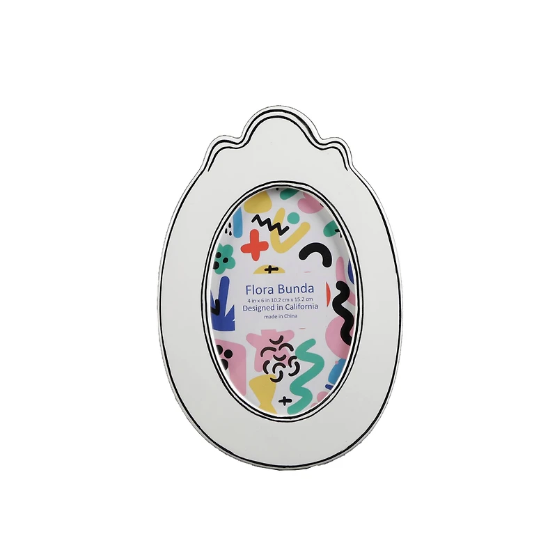 Flora Bunda 4" x 6" Oval with SideLine Ceramic Frame