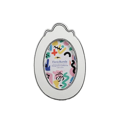 Flora Bunda 4" x 6" Oval with SideLine Ceramic Frame