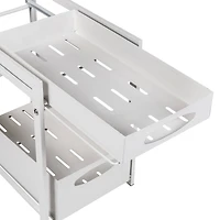 Honey Can Do 15.5" White Metal Kitchen Cabinet Organizer with Drawers