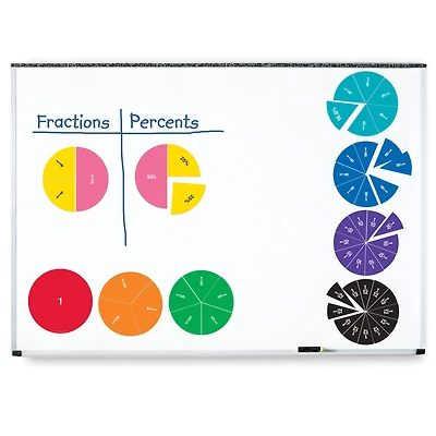 Learning Resources Double-Sided Magnetic Fraction Circles, 9ct.