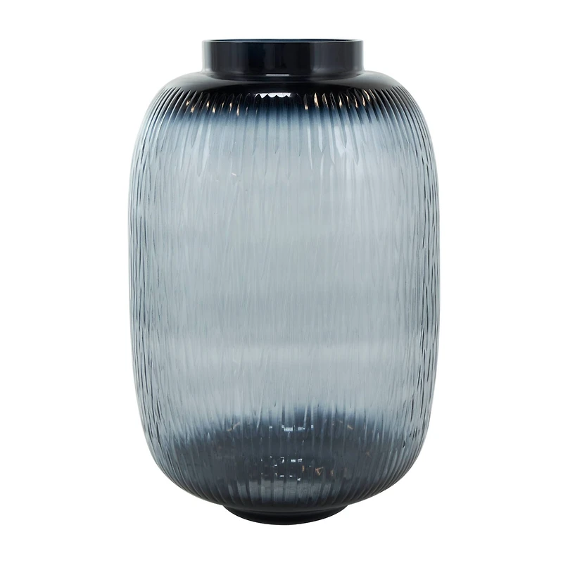 Black & Gray Ombre Glass Vase Set