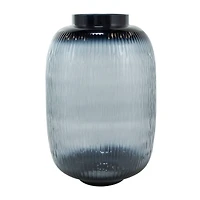 Black & Gray Ombre Glass Vase Set