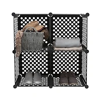 Organize It All Black Stacking Cubes, 4ct.