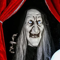 28" Halloween Sound Activated Animated Fortune Teller