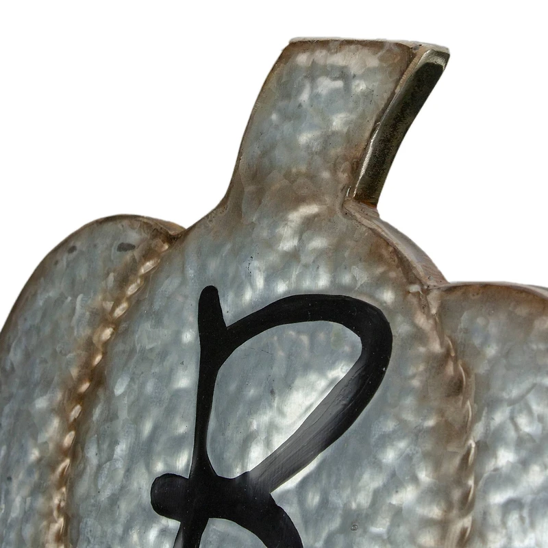 28' Silver & Brown Metal Pumpkin Halloween Decoration