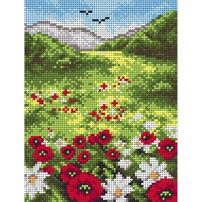 Orchidea Needlepoint Canvas For Halfstitch Without Yarn On The Meadow - Printed Tapestry Canvas