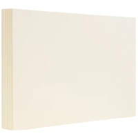 JAM Paper 5" x 6" Ivory Blank Flat Note Cards