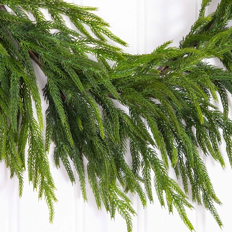 6ft. Artificial Real Touch Norfolk Island Pine Garland with Natural Look