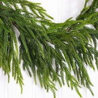 6ft. Artificial Real Touch Norfolk Island Pine Garland with Natural Look