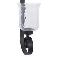 Black Iron Traditional Candle Wall Sconce, 31" x 9" x 7"