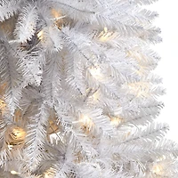 4ft. Pre-Lit White Artificial Christmas Tree, Warm White LED Lights