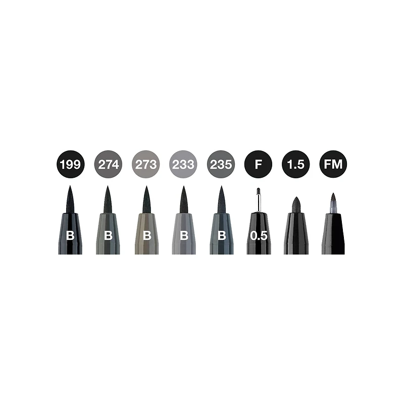 Faber-Castell® PITT® Artist Pen Soft Brush Set, 8 Piece