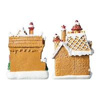 Glitzhome® Light-Up Christmas Gingerbread House Table Décor Set