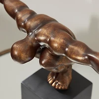20" Bronze Human Figure Decor Sculpture