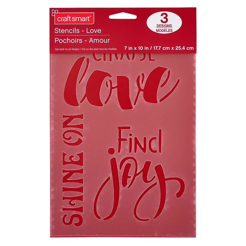 Love Stencils by Craft Smart®, 7" x 10"