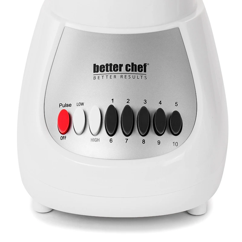 Better Chef White 50oz. 10-Speed 350-Watt Plastic Jar Blender