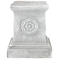Design Toscano 13" English Rosette Garden Sculptural Plinth