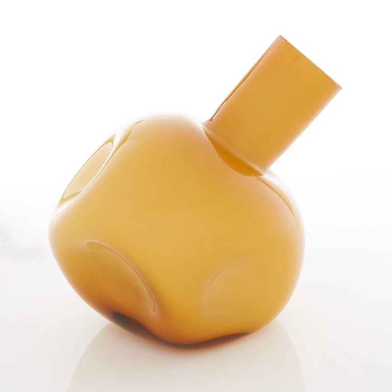 6" Yellow Abstract Vase