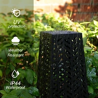 Glitzhome® 21.5" Metal Geometric Solar Powered Floor Lantern