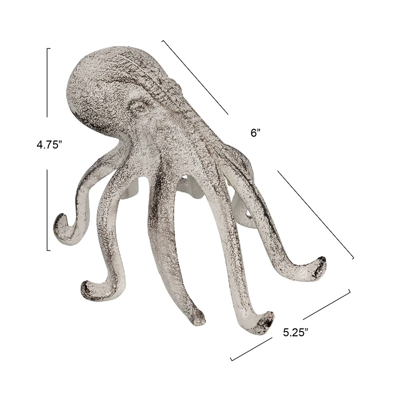 Hello Honey® 6" Whitewash Octopus Figurine Phone & Tablet Holder