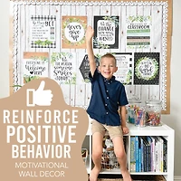 Hadley Designs 11" x 14" Boho Farmhouse Growth Mindset Classroom Décor Posters Set