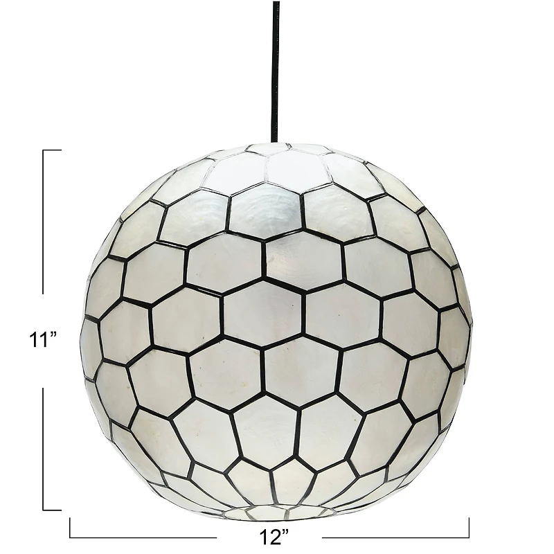 Hello Honey® Capiz Honeycomb Ceiling Light