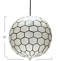 Hello Honey® Capiz Honeycomb Ceiling Light