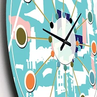 Designart 'Retro Artisan Abstract I Mid-Century Modern Wall Clock