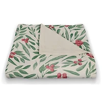 Holly Berries 50x60 Coral Fleece Blanket