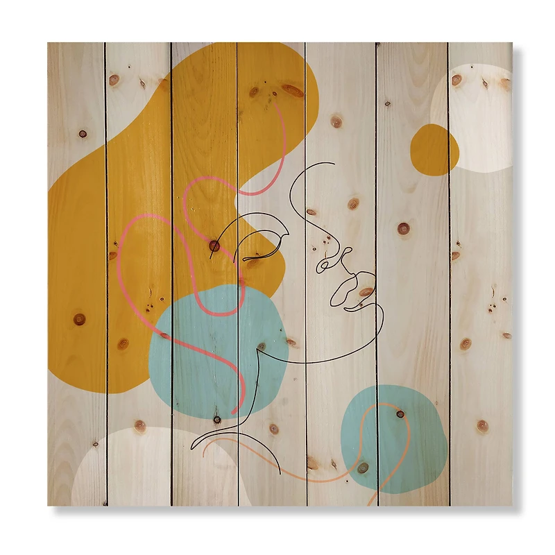 Designart - Minimal One Line Portrait of Female Face I